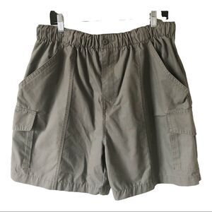 Knights Bridge Men’s‎ Olive Green Elastic Waist Cargo Shorts Size Large